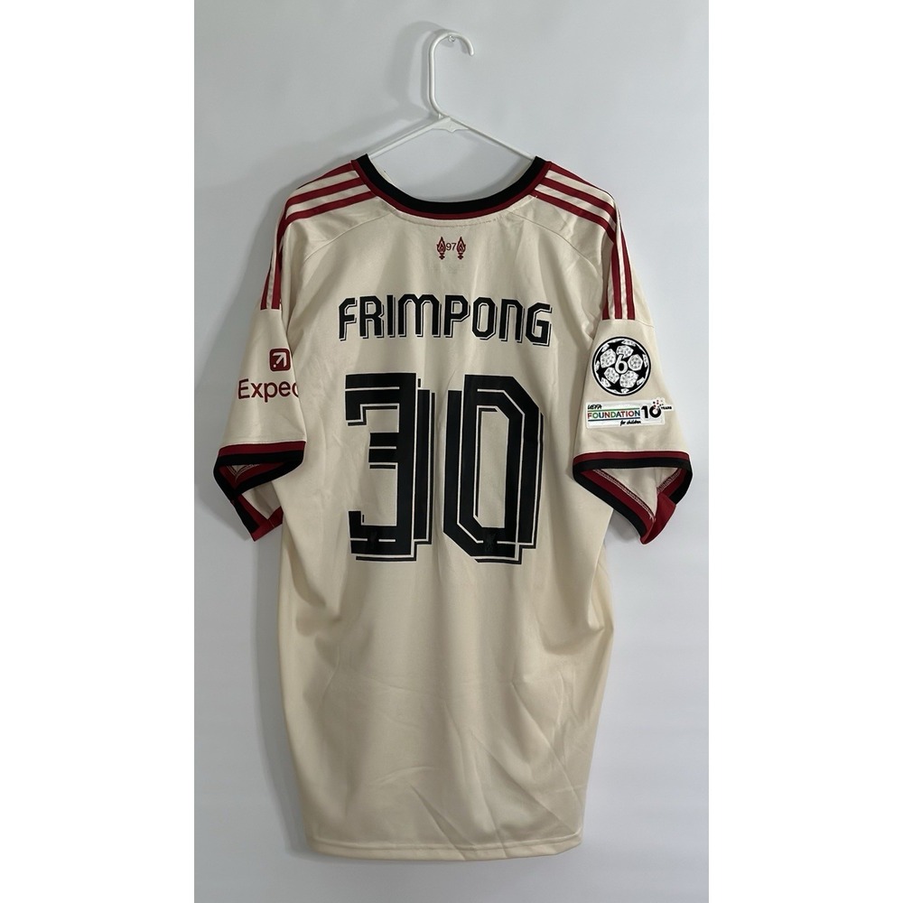 Adidas Liverpool FC Jersey Size 5XL Cream Away Frimpong #30 Aeroready NWT Soccer - Picture 2 of 9